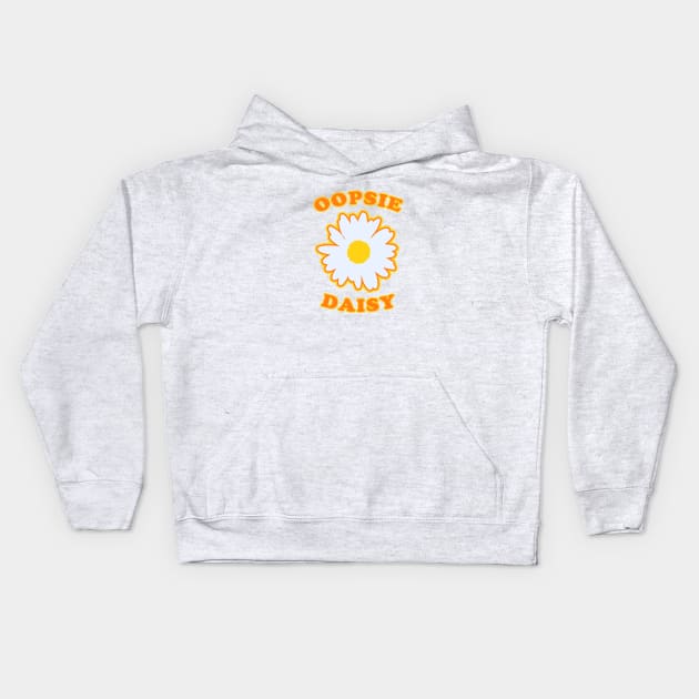 Retro Oopsie Daisy Kids Hoodie by Sunny Saturated